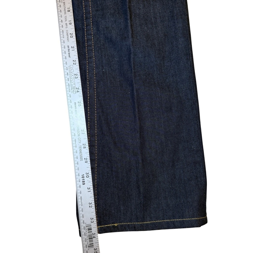 True Religion Bobby Jeans Mens 32 Dark Wash Straight Leg Horseshoe Stitching - Picture 6 of 13